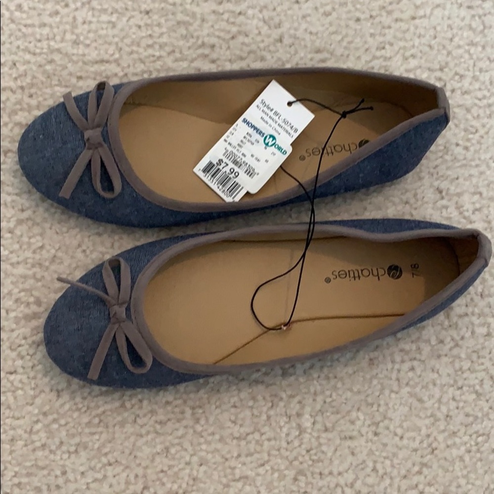 Denim flats